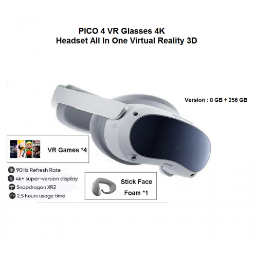 PICO 4 VR Glasses 4K Headset All In One Virtual Reality 3D 8GB+256GB